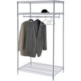 Free Standing Clothes Rack - 3-Shelf - 36W X 24D X 74H - Chrome