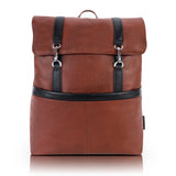 U Series | ELEMENT | 17 Leather, TwoTone, FlapOver, Laptop & Tablet Backpack Brown