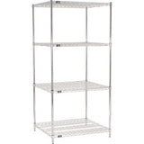 Nexel® 4 Shelf Chrome Wire Shelving Unit Starter 36W X 30D X 74H