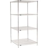 Nexel® 4 Shelf Chrome Wire Shelving Unit Starter 36W X 36D X 74H