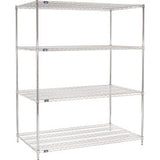 Nexel® 4 Shelf Chrome Wire Shelving Unit Starter 60W X 36D X 74H
