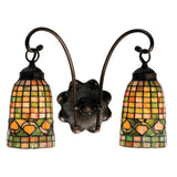 14.5W Tiffany Acorn 2 Lt Wall Sconce