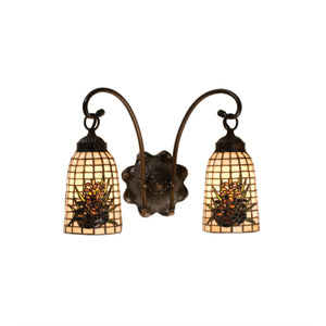 14.5W Pine Barons 2 Lt Wall Sconce