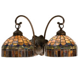 18W Tiffany Candice 2 Lt Wall Sconce