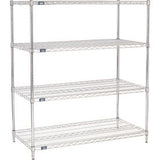 Nexel® 4 Shelf Chrome Wire Shelving Unit Starter 48W X 24D X 63H