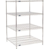Nexel® 4 Shelf Chrome Wire Shelving Unit Starter 36W X 36D X 63H