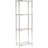 Nexel® 4 Shelf Chrome Wire Shelving Unit Starter 24W X 14D X 86H