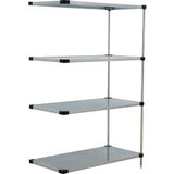Nexel® 4 Shelf Galvanized Steel Solid Shelving Unit Add On 54W X 24D X 74H