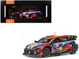 Hyundai i20 N Rally1 #11 Thierry Neuville Martijn Wydaeghe Winner Central European Rally (2023) 1/18 Diecast Model Car by IX
