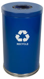 18Rtbl-1H-Vv Ergode Emoti-Can | Single Stream Recycling & Waste Disposal Container | Stainless Steel Bottom Band | Lift-Off Lid
