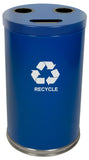 18Rtbl-Vv Ergode Emoti-Can | Recycling Container With 3 Openings, Lift-Off Top, Stainless Steel Bottom Band, And 3 Separate Line