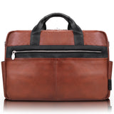 U Series | SOUTHPORT | 17 Leather, TwoTone, DualCompartment, Laptop & Tablet Briefcase Brown