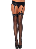 Sheer Thigh Hi W/ Satin Bow O/