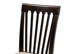 Baxton Studio Minette Modern And Contemporary Sand Fabric Upholstered Espresso Brown Finished Wood Dining Chair Set Of 4