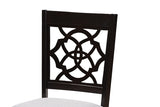 Baxton Studio Renaud Modern And Contemporary Grey Fabric Upholstered Espresso Brown Finished Wood Dining Chair (Set Of 4)