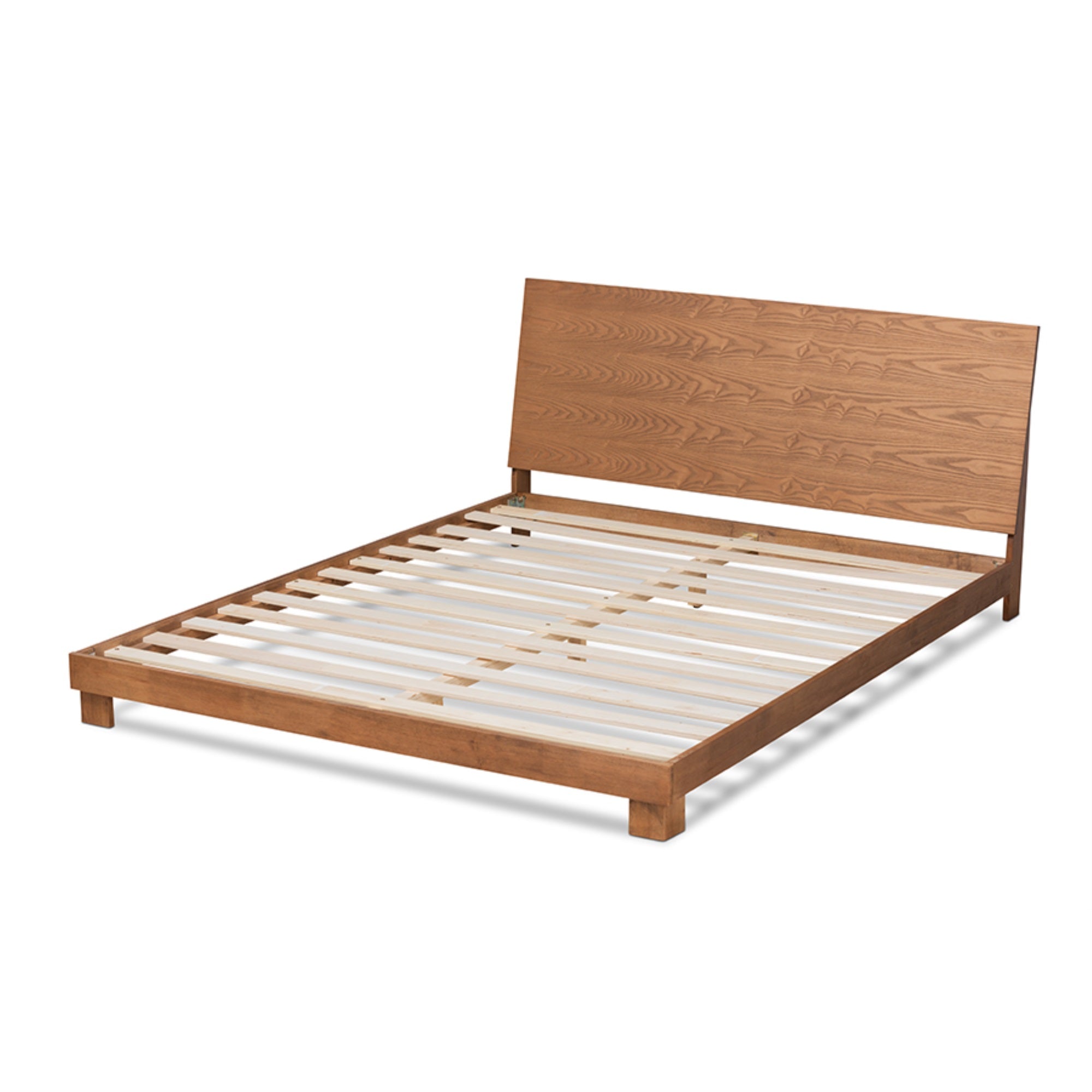 Baxton Studio Haines Modern And Contemporary Walnut Brown Finished Wood Queen Size Platform Bed