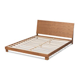 Baxton Studio Haines Modern And Contemporary Walnut Brown Finished Wood Queen Size Platform Bed