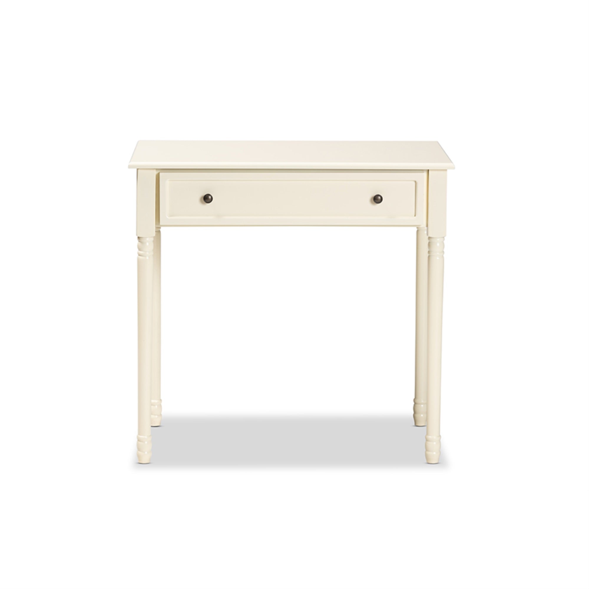 Baxton Studio Mahler Classic And Traditional White Finished Wood 1-Drawer Console Table