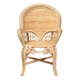 Bali & Pari Ratu Modern Bohemian Natural Brown Rattan Accent Chair