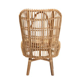 Bali & Pari Nagoya Modern Bohemian Natural Rattan Tall Lounge Chair