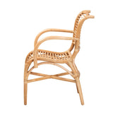 Bali & Pari Seminyak Modern Bohemian Natural Rattan Lounge Chair