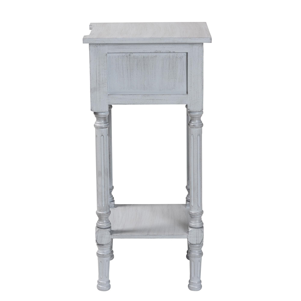 Baxton Studio Gellert Classic And Traditional Grey Finished Wood 1-Drawer End Table