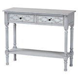 Baxton Studio Gellert Classic And Traditional Grey Finished Wood 2-Drawer Console Table
