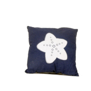 Anne Home - Blue Pillow White Star