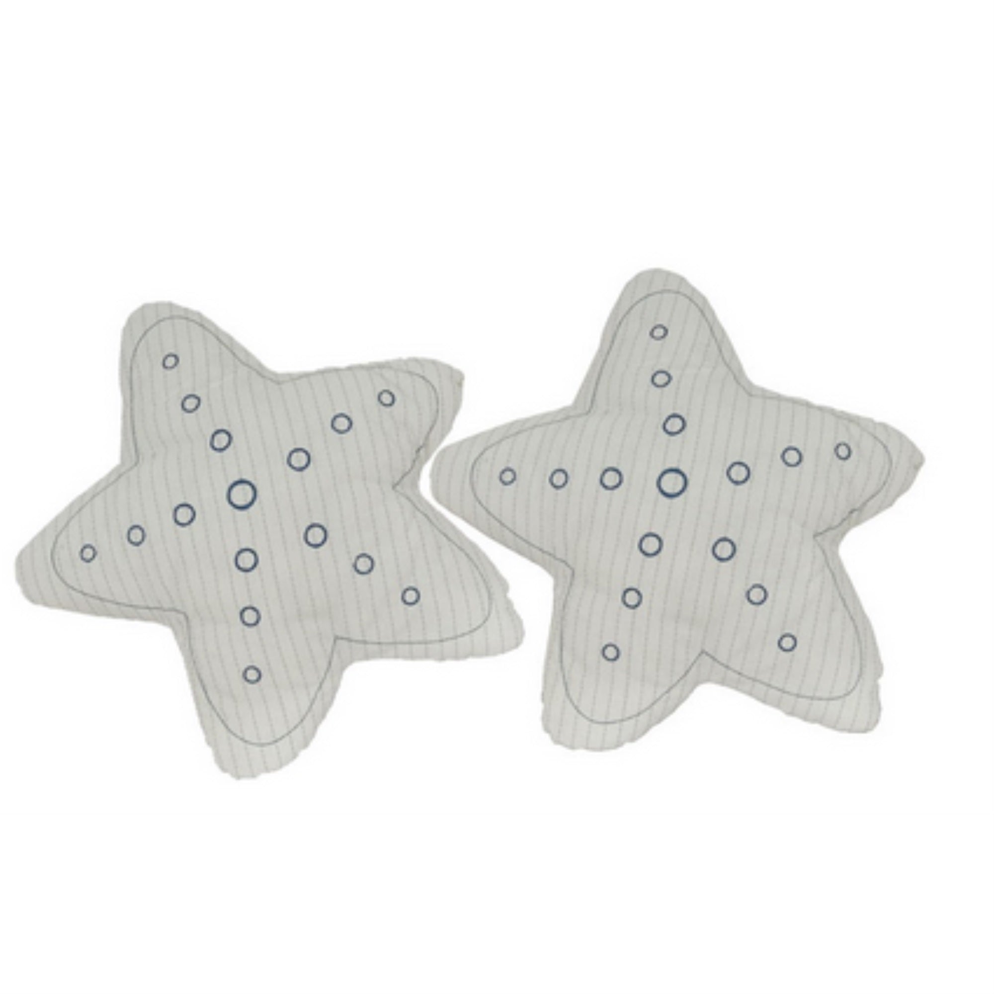 Anne Home - Set Of 2 White Star-Shaped Pillows