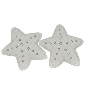 Anne Home - Set Of 2 White Star-Shaped Pillows