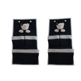 Anne Home - Set Of 2 Bear-Themed 3-Pocket Wall Hanger Toy Storages