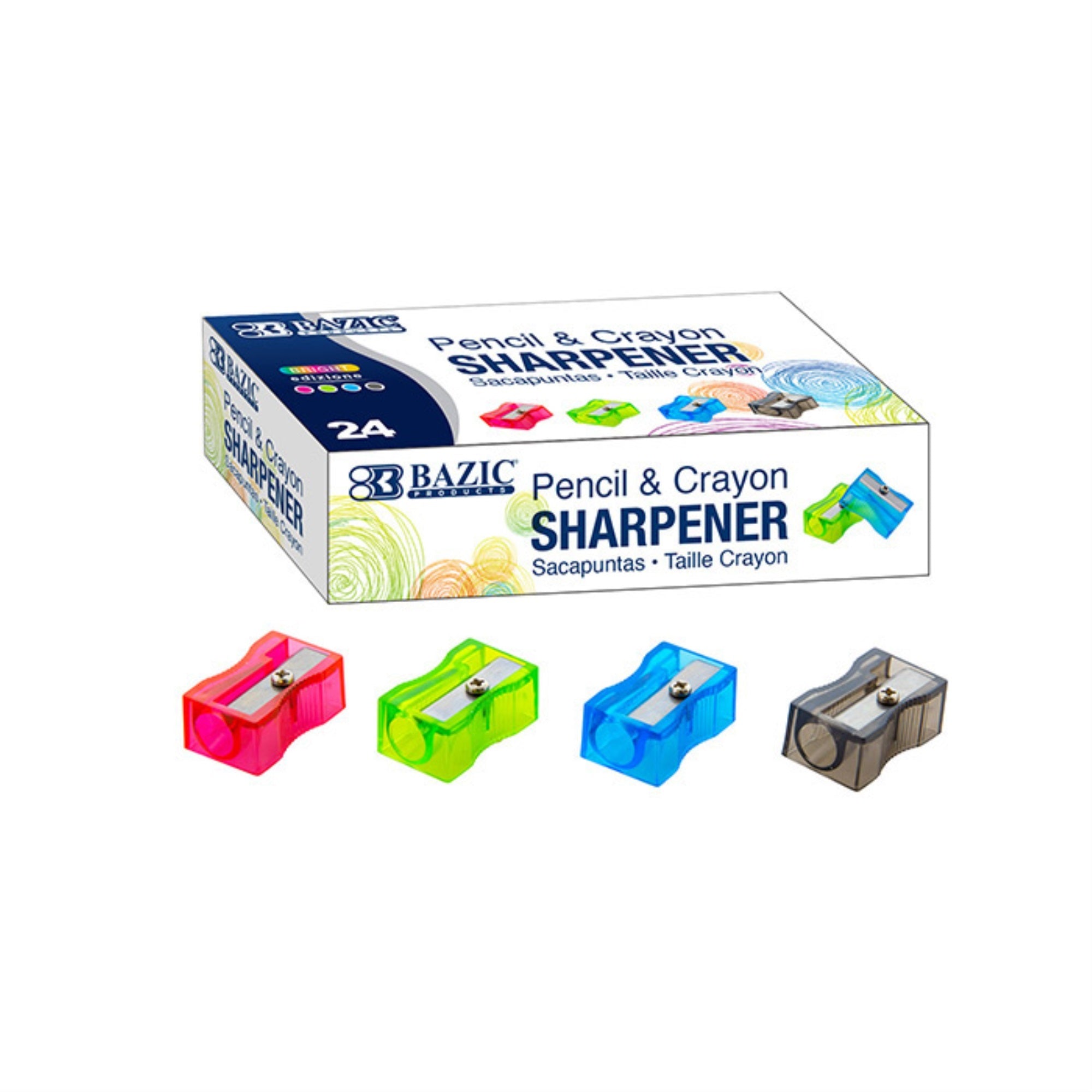 Bazic Square Pencil Sharpener (24/Box) / Box Qty - 24