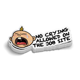 No Crying - Hard Hat Decal