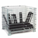 Global Industrial Folding Wire Container 48L X 40W X 42-1/2H 5000 Lb. Capacity Gray