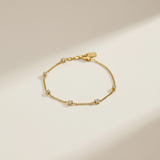 AC Gold Plated Bracelet with Colored Zircon Gemstone