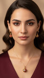 Pomegranate Necklace with Red Gemstones #1