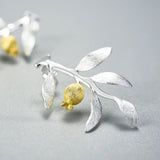 Pomegranate Branch Earrings