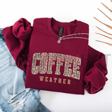 Retro Coffee Weather Sweatshirt - Fall Pumpkin Spice & Coffee Lover Pullover