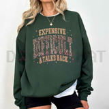 Sassy Animal Print Sarcasm Pullover – Leopard Pattern Funny Mom Statement Sweatshirt