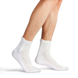 Wide Non-Binding Bamboo Crew Socks for Sensitive & Large Feet, Black