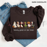Spooky Goose on the Loose Sweatshirt - Funny Cute Halloween Fall Apparel