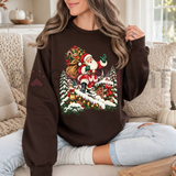 Festive Friction Crewneck – Vintage 90s Retro Santa Christmas Graphic Sweatshirt