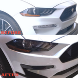 Tint My Light Front Turn Signal Covers fit 2018-2023 Mustang GT, EcoBoost; Smoked