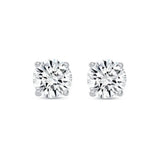 2 Ct Round Lab Created Grown Diamond Earrings 950 Platinum E/VVS Basket Screw