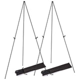 2-Pack: 61" Collapsible A Frame Tripod Easel Iron Alloy Drawing Stand
