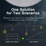 2-Pack: MOES 3 Way Smart Light Switch 2nd Generation (Refurbished)