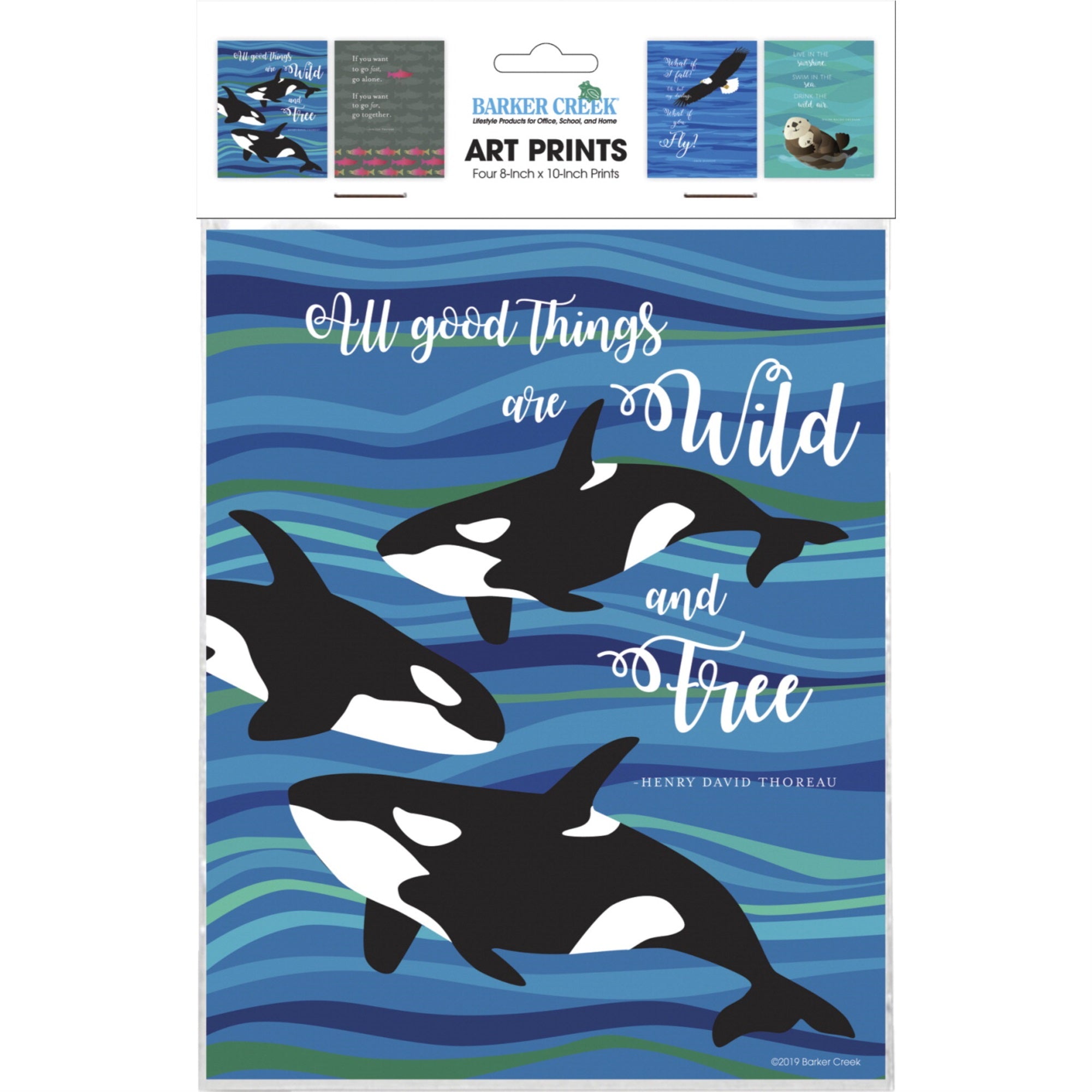 Barker Creek Art Prints, Sea And Sky, 8 X 10 Inches, Set Of 4
