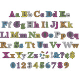 Barker Creek Rainbow Chalkboard Letter Pop-Outs, 2 Designs, 4 Inches, Set Of 468