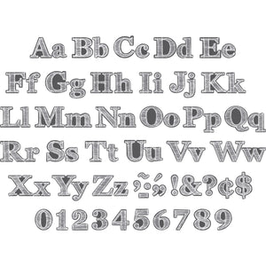 Barker Creek Rainbow Chalkboard Letter Pop-Outs, 2 Designs, 4 Inches, Set Of 468