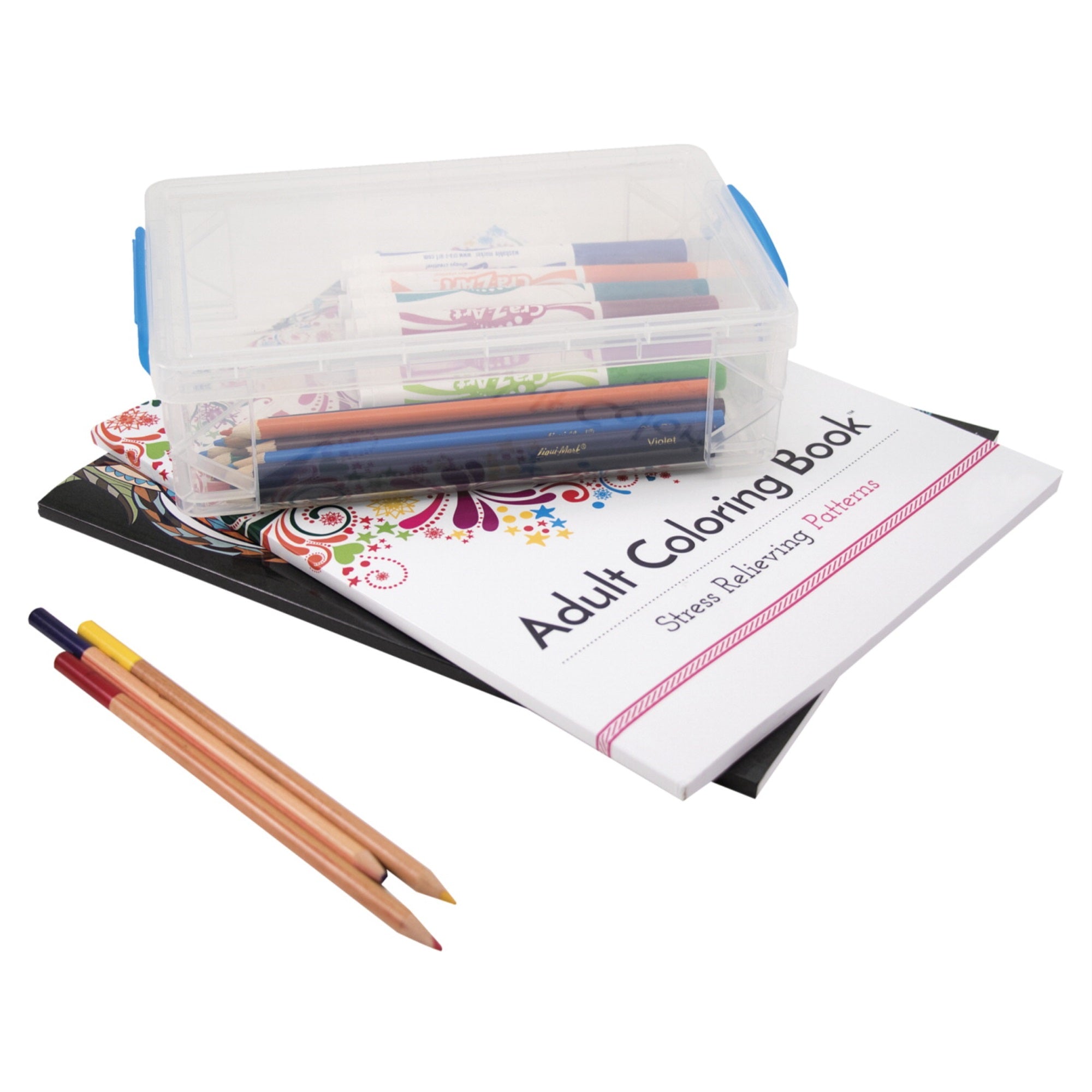 Advantus Super Stacker Pencil Box, Large, Clear